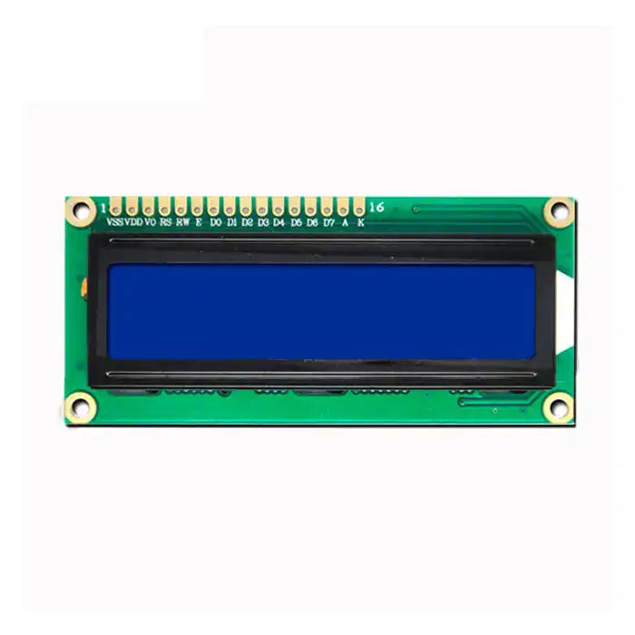 LCD 16x2(1602) Graphic LCD Display with Blue Backlight with pin headers(Unsoldered)