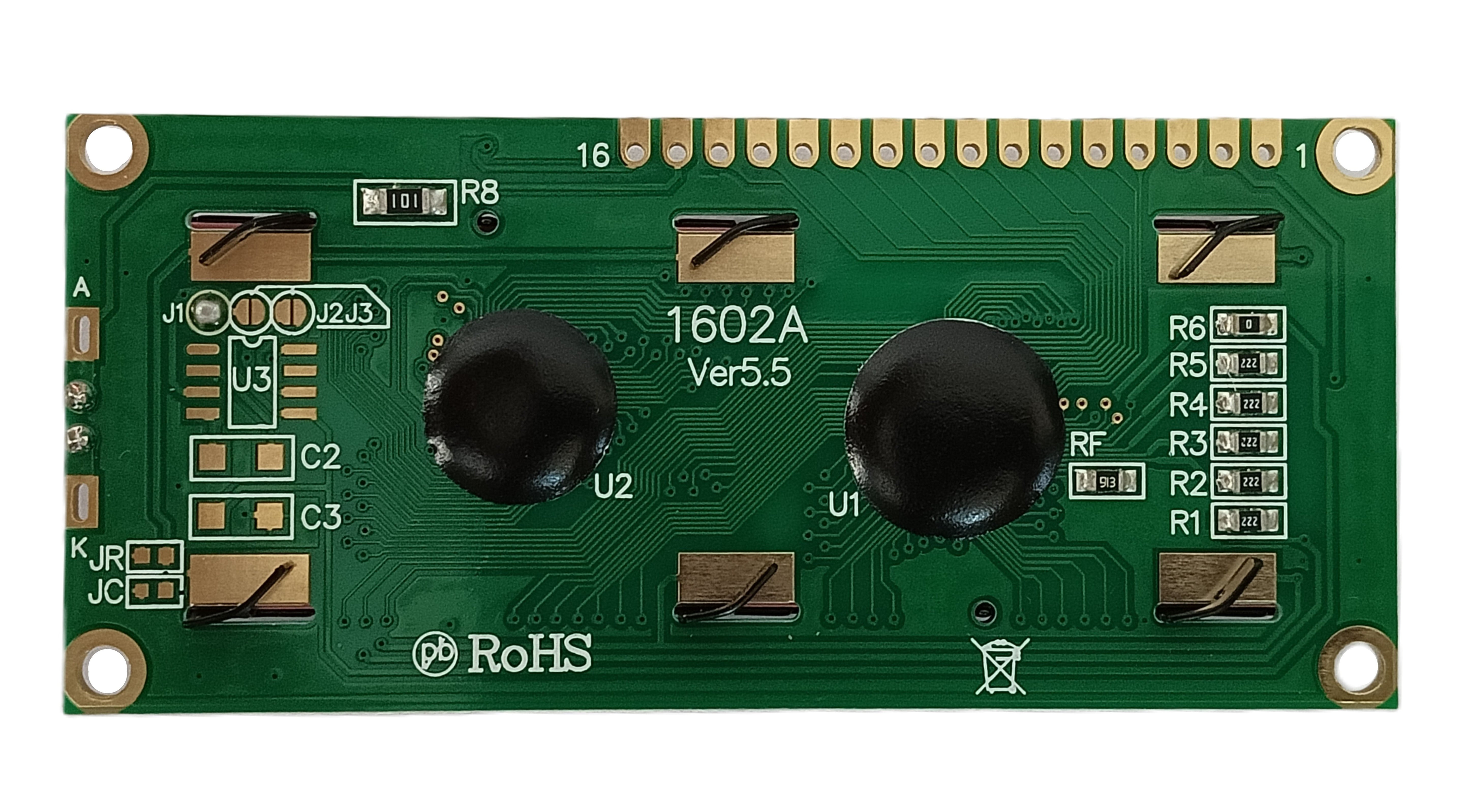 LCD 16x2(1602) Graphic LCD Display with Blue Backlight with pin headers